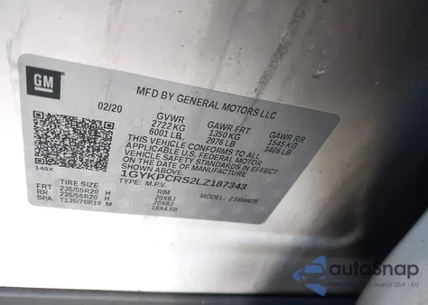 2020 Cadillac Xt6 Fwd Premium Luxury from USA, damaged, VIN 1GYKPCRS2LZ187343